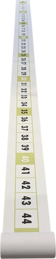 Bijles Juf Laura GETALLENLIJN TOT 100 - 5 Meter Lang - Rekenen - Rekenmateriaal - Bewegend Leren - Spelend Leren - Voor Binnen En Buiten - Onderwijs