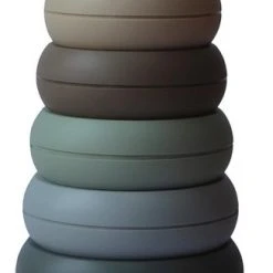 Mushie Stacking Tower Original - Stapelring Toren Pastel - Speelgoed - Stapeltoren - Stapelringen
