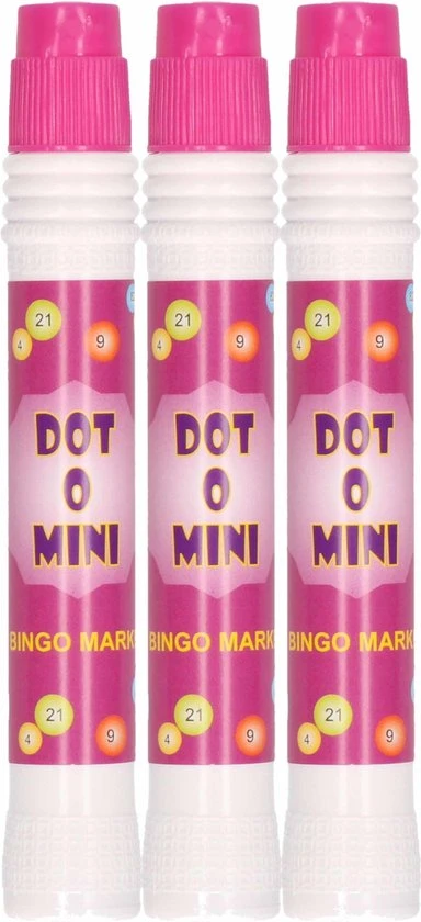 Merkloos 3x Bingo Stiften/markers Paars