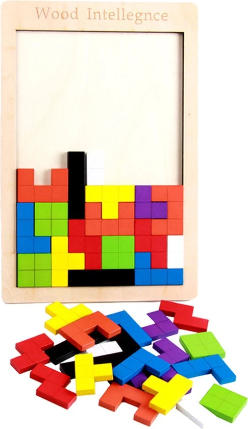 Hoekstar Games Puzzelkubus - Houten Tetris Puzzel - Speelgoed Vanaf 3 Jaar - Afbeelding 5