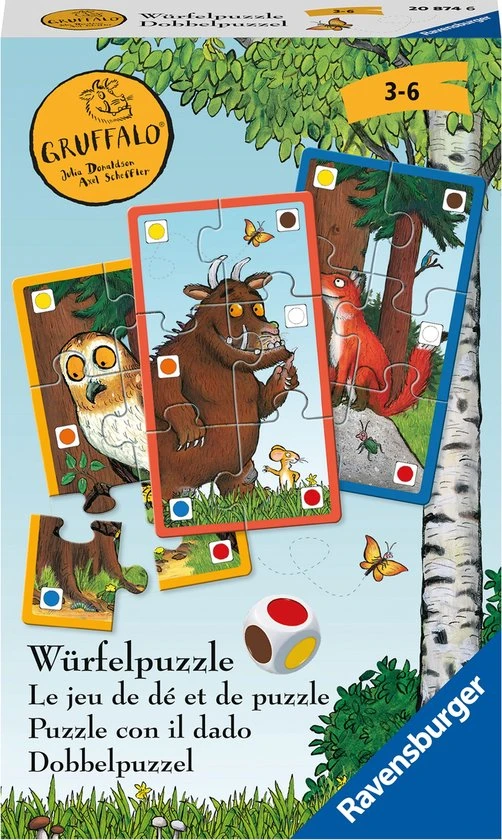 Ravensburger Gruffalo Dobbelpuzzel - Dobbelspel En Puzzel In 1