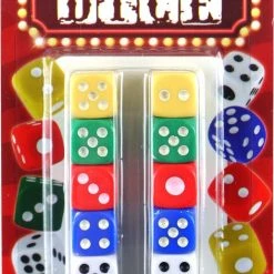 Henbrandt Dobbelstenen - 10 Stuks - Kleuren Mix - Kunststof