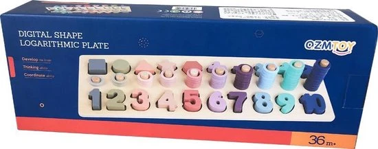 Femur - Houten Montessori Speelgoed - Puzzel - Cijfers - Tellen - Rekenen - Educatief - Afbeelding 6