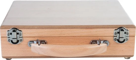 Longfield Games Domino Mexican Train Dubbel 12 Actiespel In Beuken Kist - Afbeelding 2