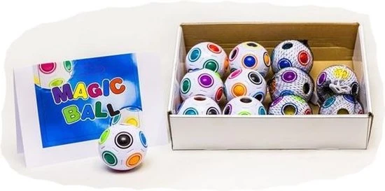 Toys Amsterdam Behendigheidsspel Magic Ball Junior 6,5 Cm Wit - Afbeelding 5