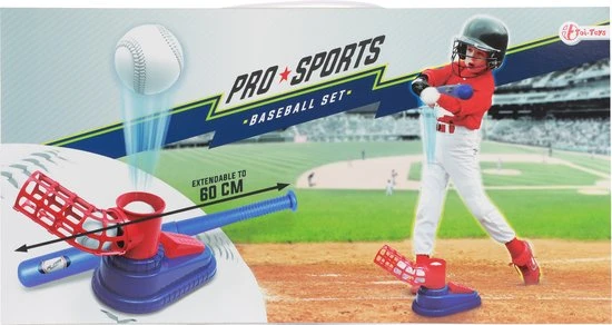 Toi-Toys Pro Sports Honkbaltrainer Met Ballenschieter En Knuppel (62852A) - Afbeelding 4