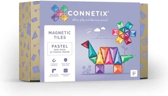 Connetix Tiles - Pastel Mini Pack - 32 Stuks