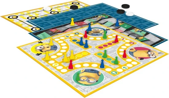 Minions - Verschrikkelijke Ikke - 4-in-1 Spellendoos - Ladderspel - Molenspel - Dammen - Ludo Mens-Erger-Je-Niet) - Bordspel) - Afbeelding 4