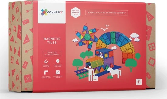 Connetix Tiles Connetix - Starter Pack 62 Stuks - Magnetisch Constructiespeelgoed - Afbeelding 27