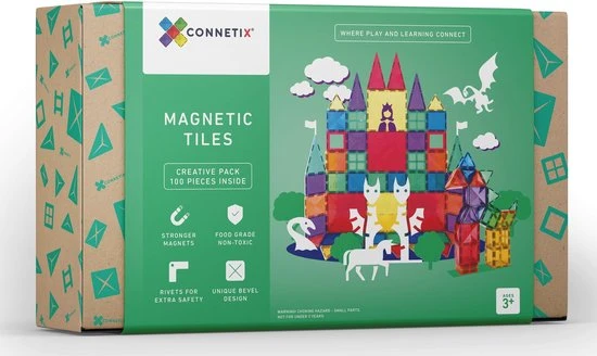 Connetix Tiles Connetix - Starter Pack 62 Stuks - Magnetisch Constructiespeelgoed - Afbeelding 23