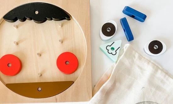 Gezichten En Emoties Puzzel Voor Kinderen - Montessori Vormen Puzzel Emoties Leren - Educatief Spel Ontwikkeling Emoties - Montessori Speelgoed Van Hout - Houten Vormen Puzzel Gezicht - WoodyDoody - Afbeelding 6