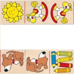 Goki Domino: MIJN EERSTE DOMINO 10x5cm, 28 Domino's, Hout, 2+