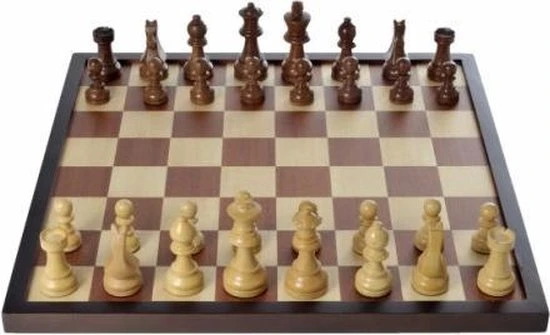 Longfield Schaak/dambord Ingelegd. Afm. 42 X 42 Cm. Verpakt In Colour Box. Zonder Accessoires - Afbeelding 4