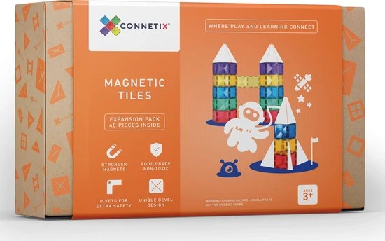 Connetix Tiles Connetix - Starter Pack 62 Stuks - Magnetisch Constructiespeelgoed - Afbeelding 17