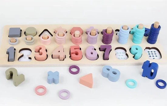 Femur - Houten Montessori Speelgoed - Puzzel - Cijfers - Tellen - Rekenen - Educatief - Afbeelding 5