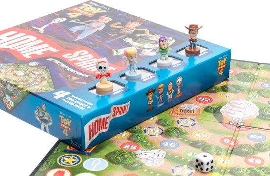 Disney Toy Story 4 Bordspel - 4 Mini Figuurtjes (Woody, Buzz, Bo Peep, Forky) - Afbeelding 4