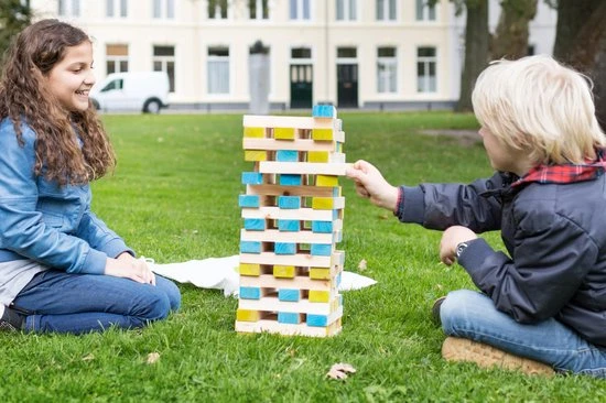 BS Toys Grote Toren Spel - Toren Bouwen Speelgoed - Balanstoren - Stapeltoren - Kinderspeelgoed Vanaf 3 Jaar - Afbeelding 13