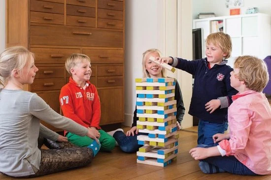 BS Toys Grote Toren Spel - Toren Bouwen Speelgoed - Balanstoren - Stapeltoren - Kinderspeelgoed Vanaf 3 Jaar - Afbeelding 16