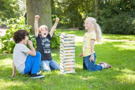 BS Toys Grote Toren Spel - Toren Bouwen Speelgoed - Balanstoren - Stapeltoren - Kinderspeelgoed Vanaf 3 Jaar - Afbeelding 9