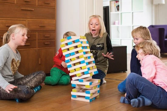 BS Toys Grote Toren Spel - Toren Bouwen Speelgoed - Balanstoren - Stapeltoren - Kinderspeelgoed Vanaf 3 Jaar - Afbeelding 11