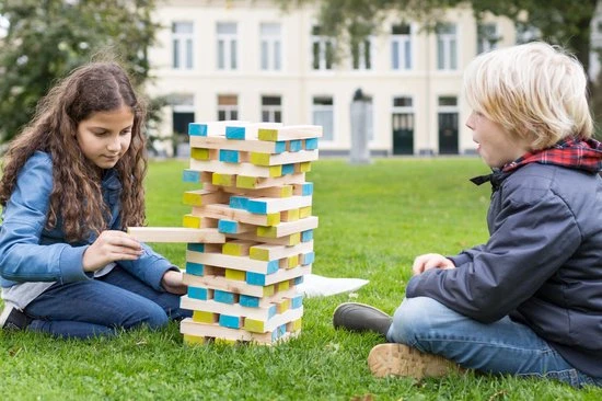 BS Toys Grote Toren Spel - Toren Bouwen Speelgoed - Balanstoren - Stapeltoren - Kinderspeelgoed Vanaf 3 Jaar - Afbeelding 12