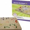 ThysToys Keezenspel XL - Keezen Extra Groot - Hout - Deluxe - Dubbelzijdig - Bordspel - 2 Tot 6 Spelers - 45 X 45 Cm