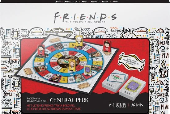Warner Bros. Entertainment Friends - Race Naar Central Perk - Friends Tv Serie - Trivia - Bordspel - Familiespel