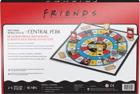Warner Bros. Entertainment Friends - Race Naar Central Perk - Friends Tv Serie - Trivia - Bordspel - Familiespel - Afbeelding 7