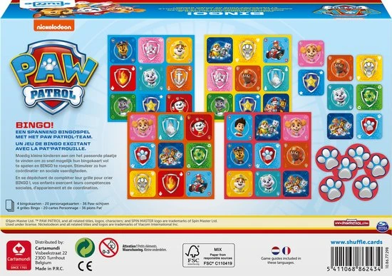 Shuffle Paw Patrol Junior - Bingo - Spannend Bingospel Met Het Paw Patrol-Team - Afbeelding 6