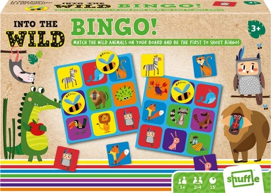 Shuffle - Into The Wild - Bingo - Dieren - Bingospel Voor Peuters - Stimuleer Coördinatie En Sociale Vaardigheden - Afbeelding 7