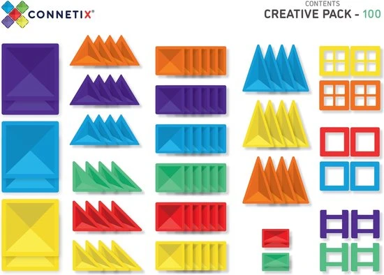 Connetix Tiles Connetix - Starter Pack 62 Stuks - Magnetisch Constructiespeelgoed - Afbeelding 24
