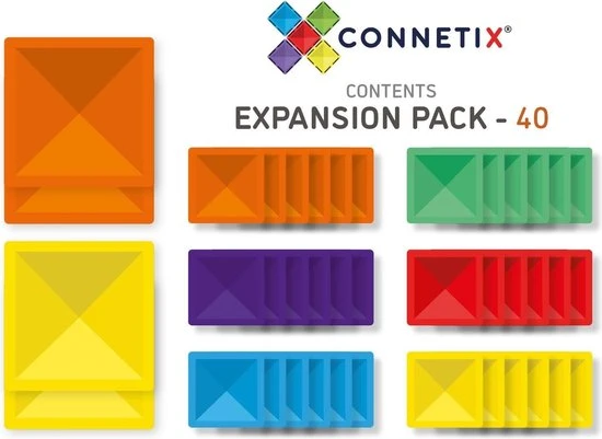 Connetix Tiles Connetix - Starter Pack 62 Stuks - Magnetisch Constructiespeelgoed - Afbeelding 16