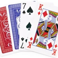 In Round Speelkaarten 2 Decks / Stokken Stok Speel Kaarten Spelkaarten Voor Volwassen En Kinderen Pokerkaarten Kaart Spel / Kaartspel Set Pestkaarten Poker / Blackjack / Pesten Rood / Blauw