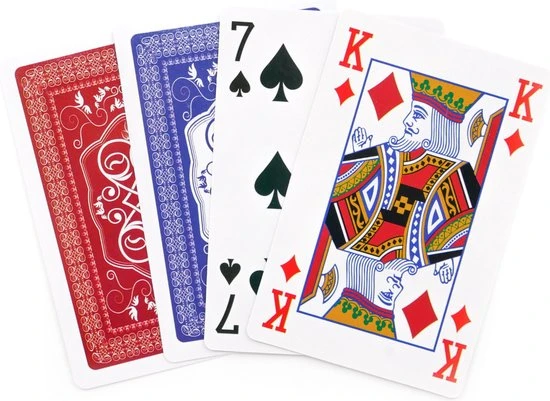 In Round Speelkaarten 2 Decks / Stokken Stok Speel Kaarten Spelkaarten Voor Volwassen En Kinderen Pokerkaarten Kaart Spel / Kaartspel Set Pestkaarten Poker / Blackjack / Pesten Rood / Blauw