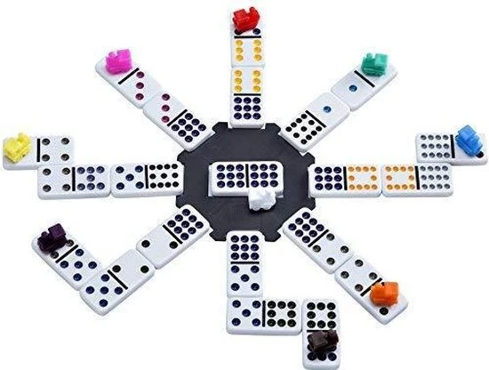 Longfield Games Domino Mexican Train Dubbel 12 Actiespel In Aluminium Koffer - Afbeelding 3