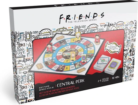 Warner Bros. Entertainment Friends - Race Naar Central Perk - Friends Tv Serie - Trivia - Bordspel - Familiespel - Afbeelding 2