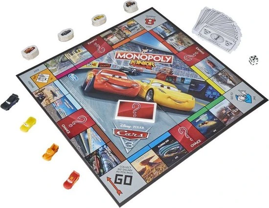 Monopoly Junior Cars 3 - Kinderspel - Afbeelding 6