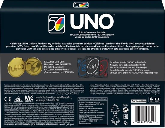 Mattel Games UNO 50th Premium - Afbeelding 8