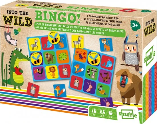 Shuffle - Into The Wild - Bingo - Dieren - Bingospel Voor Peuters - Stimuleer Coördinatie En Sociale Vaardigheden - Afbeelding 8