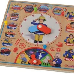 Eichhorn Leerzame Klok - Brandweerman Sam - Hout - 30 Cm