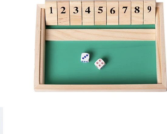 Sharp Games Shut The Box | Hout | Inclusief Dobbelstenen | Houten Spel | Dobbelspel | Kansspel | Drankspel | Reisspel | Rekenspel - Afbeelding 8