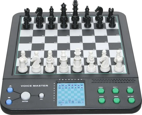 Shagam Elektronisch Schaakbord - Met Magnetische Schaakstukken - Schaakcomputer - 8 In 1 Computer - Schaakset - Schaakspel - Schaakles - Dammen - 4 Op Een Rij - Reversi - Afbeelding 3