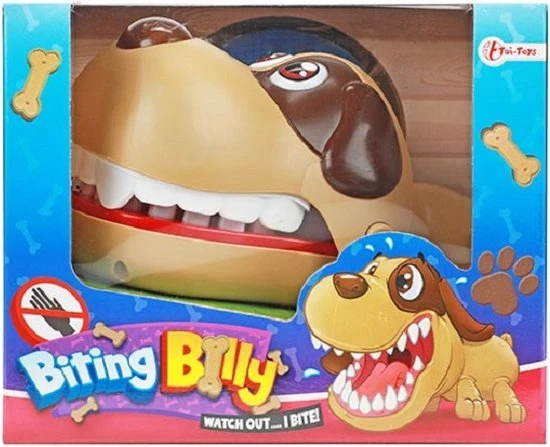 Toi-Toys Spel Biting Billy | Bijtende Hond Gezeldschapsspel | Kinderspel | Bijtende Billy