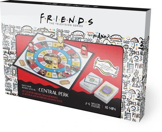 Warner Bros. Entertainment Friends - Race Naar Central Perk - Friends Tv Serie - Trivia - Bordspel - Familiespel - Afbeelding 11
