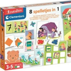 Clementoni Spelend Leren - 8 Spelletjes In 1, Klassieke Educatief Spel, 8+ Jaar - 66812