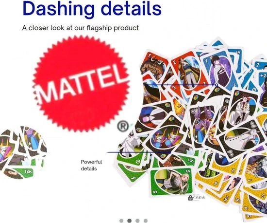 Merkloos UNO Anime Kaartspel - Nieuwe Editie - Naruto - One Piece - Dragon Ballz - Demon Slayer - Afbeelding 2