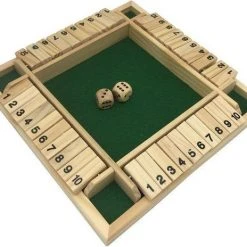 SIEPS Shut The Box 4 Spelers - 1 Tot 4 Spelers - Reisspellen - Dobbelspel - Spellen Voor Volwassenen & Kinderen - Rekenspel