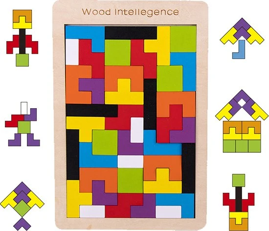 Hoekstar Games Puzzelkubus - Houten Tetris Puzzel - Speelgoed Vanaf 3 Jaar - Afbeelding 10