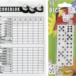 Company4you Yathzee Score Blok 2x + Dobbelstenen Complete Set! | Yathzee | Scoreblok 200x | Dobbelen | Spel | Dobbelspel