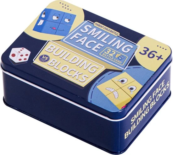 Merkloos Leuk Educatief Spel Voor Jong & Oud 3+ Jaar - Gezelschapsspel 2 Spelers Zoek De Blokken Snel Bij Elkaar - Leer Emoties Herkennen & Benoemen - Face Change Rubik's Cube - Actie Spel Drankspel - Afbeelding 4